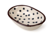 Oval Polka Dot Serving Dish_  L7.5 inch W 5inch ( Set of 2)