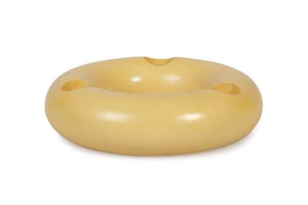 Nordic Donut Style Concrete Candle Holder - Mustard Yellow