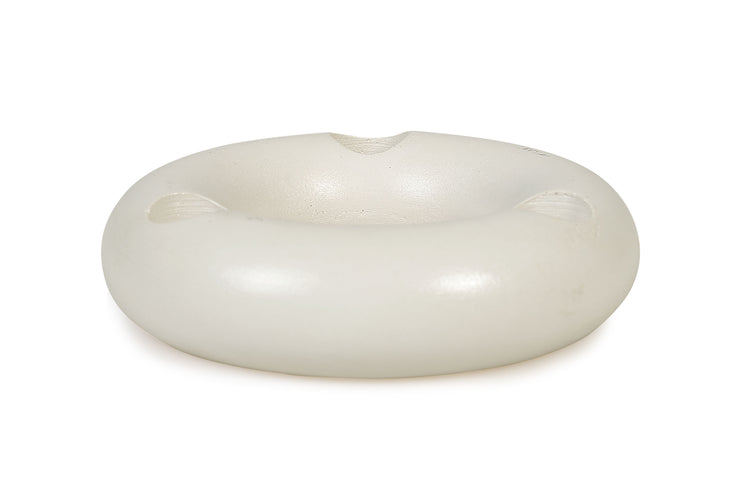 Nordic Donut Style Concrete Candle Holder - Ivory, 1x6 inch