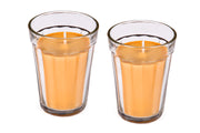 Tea Glass Soy Wax Scented Candles - Lemongrass (Set of 2)