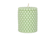Bubble Pillar Soy Wax Scented Candle - Green (Set of 2)