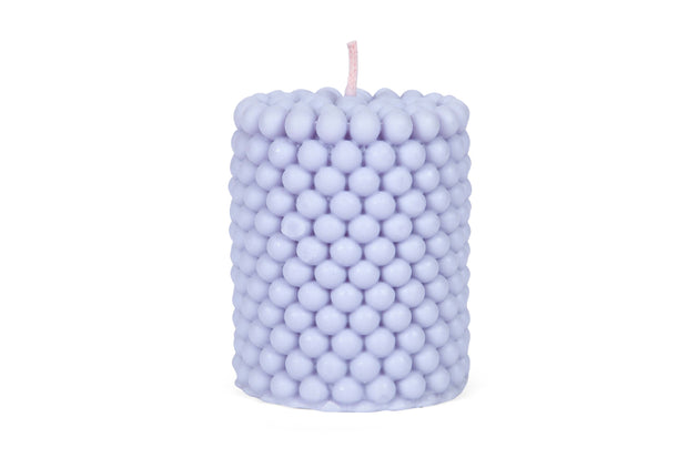 Bubble Pillar Soy Wax Scented Candle - Lavendar (Set of 2)