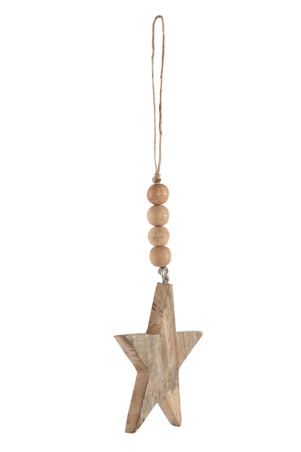 Handmade Wood Christmas Ornament - Star 10 inches (MOQ 3)