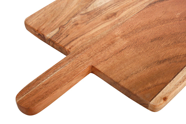 Handmade Acacia Wood Chopping Board - 14X10X0.5 Inch (Set of 2 )