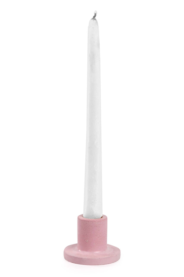 Minimalist Style Concrete Candle Holder - Pink ( Set of 2)