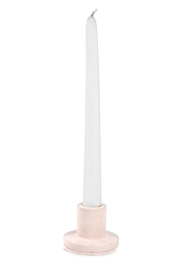 Minimalist Style Concrete Candle Holder - Off White ( ( Set of 2)